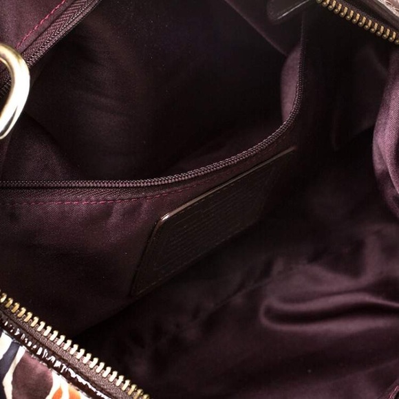 Coach Multicolor Signature Satin Ashley Satchel, EUC - Picture 7 of 7